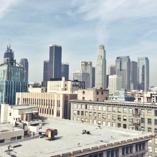 View of Los Angeles downtown from the southeast
